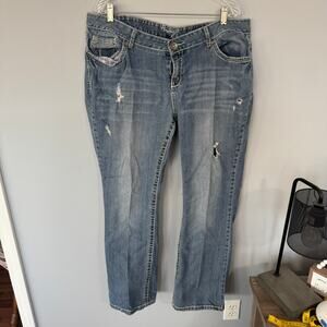 Amethyst Light Wash Bootcut Jeans Women's Plus Size 20 Cotton & Spandex Blend